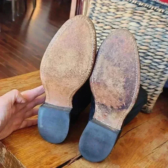 Laredo Genuine Leather Classic Black Western‎ Cowgirl Boots Size 7.5 M - Picture 7 of 9